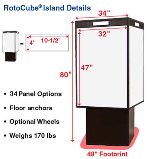 Large RotoCube Rotating Freestanding Whiteboard Tower