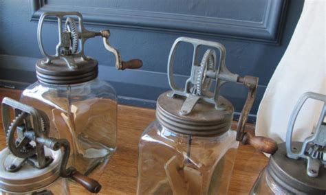 Vintage Butter Churns Quintessential Duckeggblue