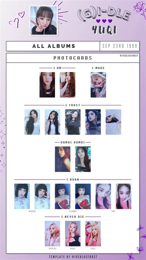 Gidle Photocard Template Printable Word Searches