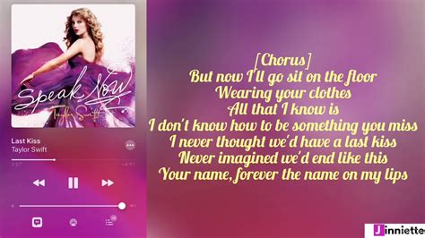 Taylor Swift Last Kiss Lyrics Youtube