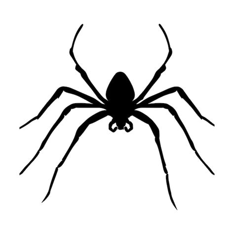 Silhueta de aranha isolada no fundo branco ícone ilustração vetorial