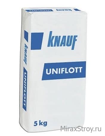 Шпаклевка КНАУФ Унифлот | Гипсовая шпатлевка KNAUF Uniflot (мешок 5 кг)