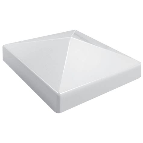 Veranda 4 in. x 4 in. White Vinyl Pyramid Fence Post Cap-73012525 - The ...