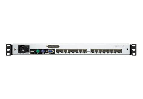 16 Port Multi Interface Cat 5 Dual Rail LCD KVM Switch KL1516A ATEN