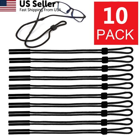 Pack Adjustable Sunglasses Neck Cord Strap Eyeglass Glasses Lanyard