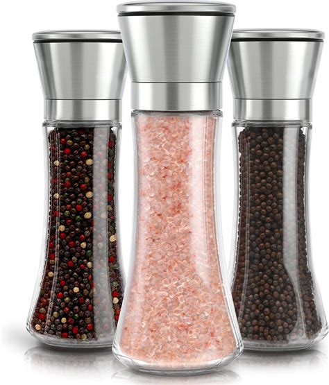 Amazon Pcs Salt And Pepper Grinder Set Black And White Original