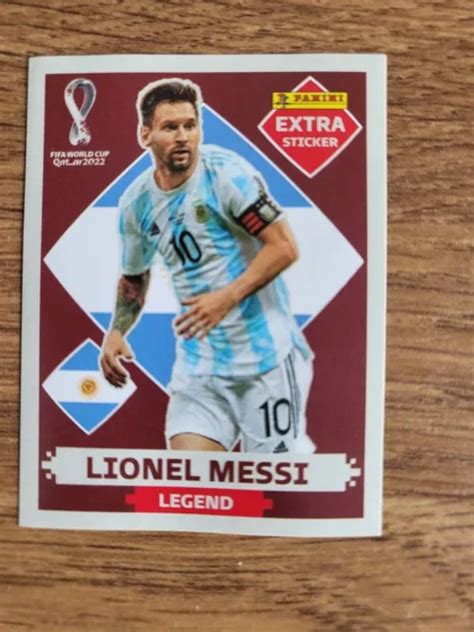 LIONEL MESSI Panini Qatar 2022 Coppa Del Mondo FIFA ADESIVO EXTRA