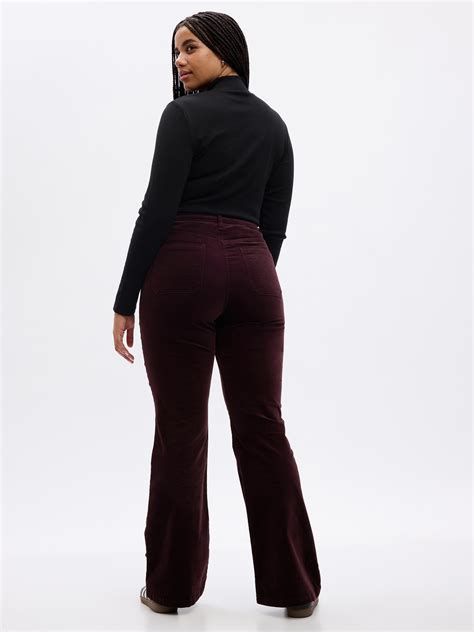 High Rise Velvet 70s Flare Pants Gap