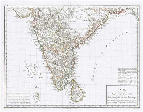 A Late Th Century French Map Of India Altea Gallery