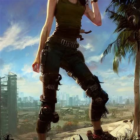 Fallout Miami Charismatic Beautiful Rugged Brunette Stable Diffusion