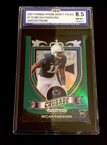 2021 Panini Prizm Draft Picks Crusade Green Prizm 175 Micah Parsons