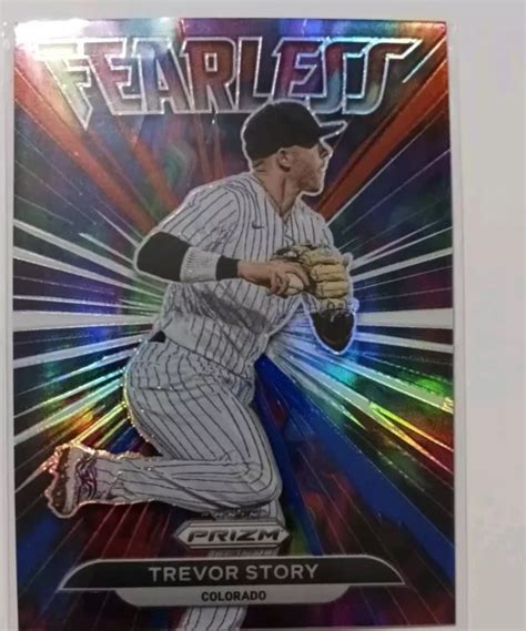 2022 PANINI PRIZM rouge intrépide blanc bleu Prizm 19 Trevor Story