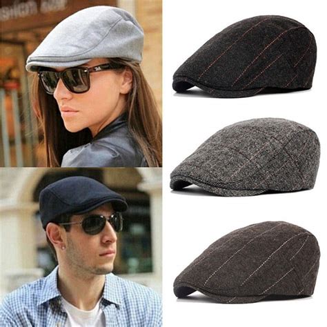 Newsboy Gatsby Cap Mens Ivy Hat Golf Driving Flat Cabbie Beret Driver