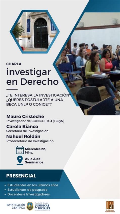 La Facultad De Ciencias Jurídicas Y Sociales De La Unlp Invita A Participar De La Charla