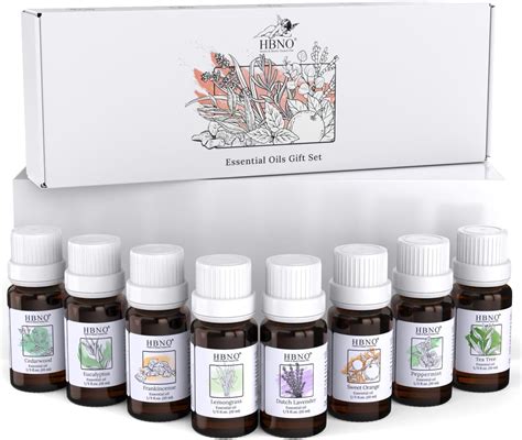 Amazon HBNO Essential Oils Set 10ml Top 8 Essential Oils