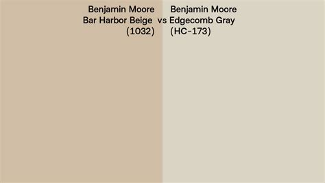 Benjamin Moore Bar Harbor Beige Vs Edgecomb Gray Side By Side Comparison