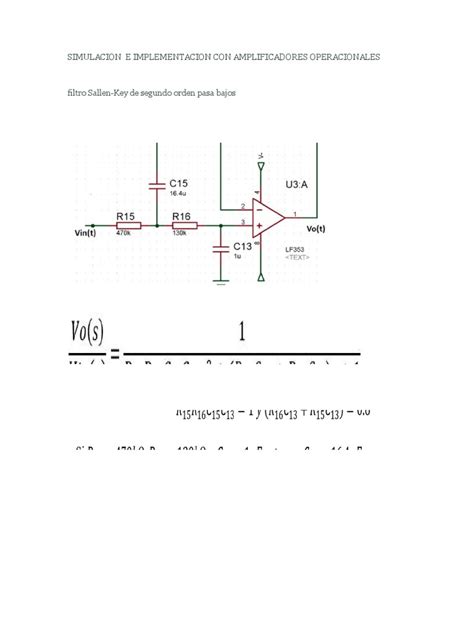 PDF Simulacion Con Amplificadores Operacionales DOKUMEN TIPS