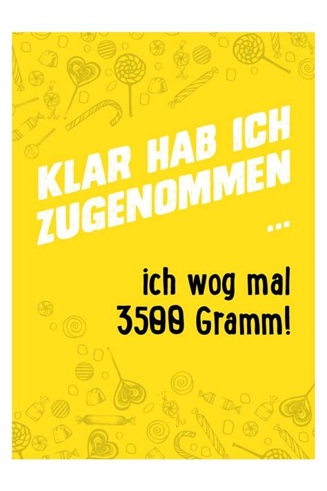 Postkarte Sprüche Klar habe ich zugenommen