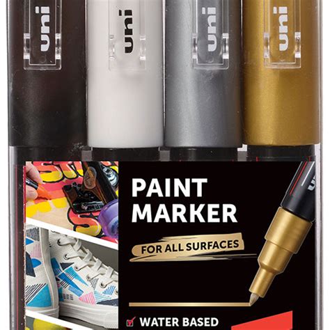 POSCA PC-1M Extra-Fine Bullet Tip Marker Pens - Mono Tone Colours (Pack ...