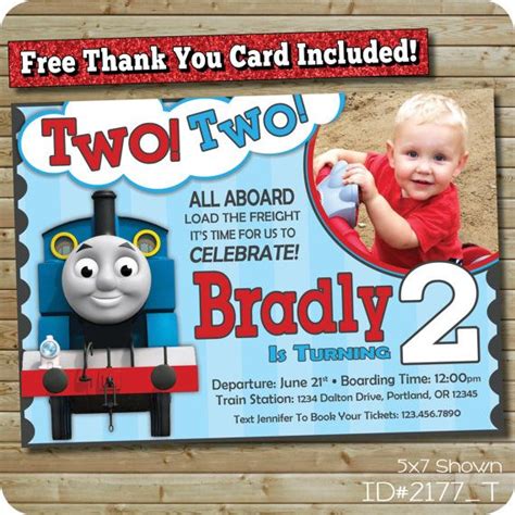 Thomas The Train Custom Birthday Invitation For Your Thomas And Friends