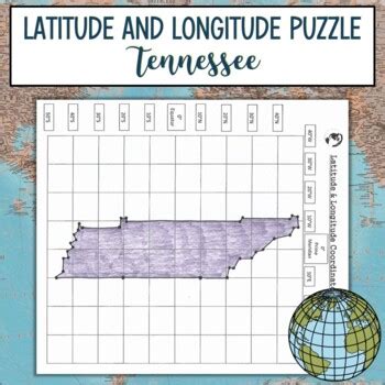 Latitude And Longitude Practice Puzzle Review Activity Tennessee