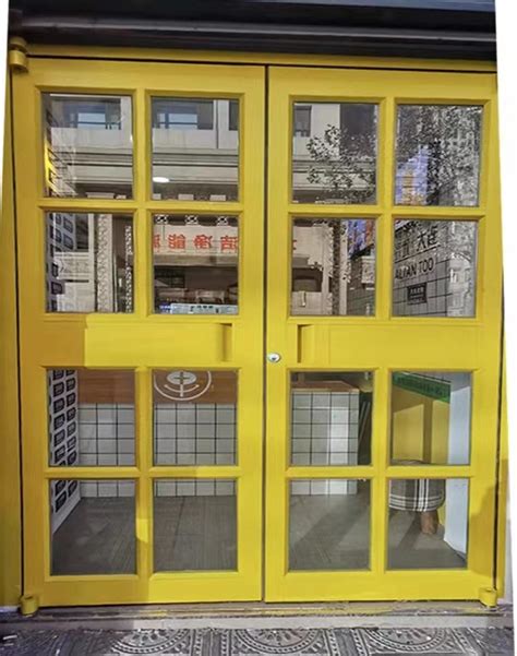 Aluminium Double Glass Entrance Swing Door Kfc Floor Spring Shop Front Door Swing Shop Door