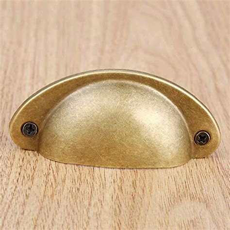 Wajade Pcs Shell Cup Handles Vintage Brass Cupboard Door Drawer