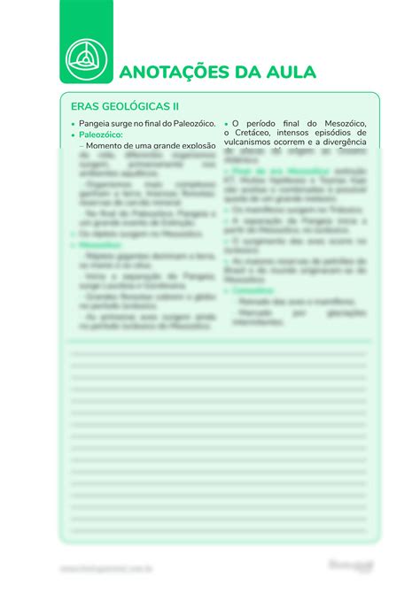 SOLUTION Geo An Geologia Resumo Eras Geol Gicas Ii Studypool