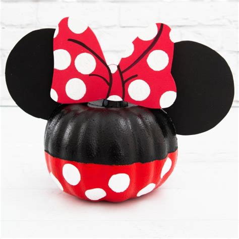 Minnie Mouse Pumpkin No Carve Pumpkin Craft Fun Money Mom