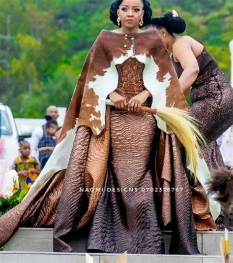 Cowhide Detail African Traditional Wear South African Traditional