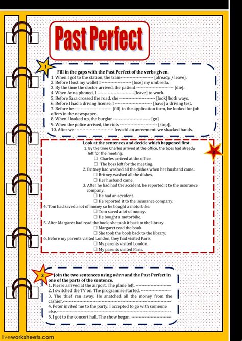 Past Perfect Interactive And Downloadable Worksheet You Can Do The Exercises Online Or Download