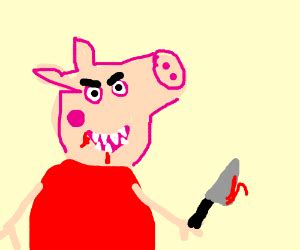 evil peppa pig - Drawception