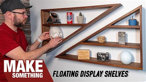 How To Make A Pair Of Modern Angled Floating Shelves Youtube