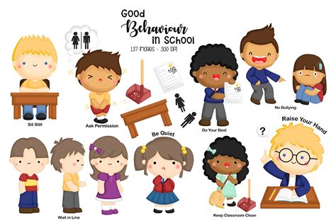 Raise Hand Template School Clipart
