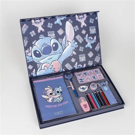 Bo Te De Papeterie Stitch Carnet Stitch Coffret Cadeau