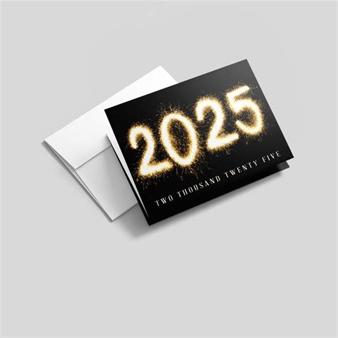 Sparkling 2025 Calendar Card - New Years Calendars by CardsDirect