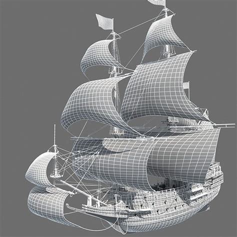 sail Ship 3D Model MAX OBJ FBX | CGTrader.com
