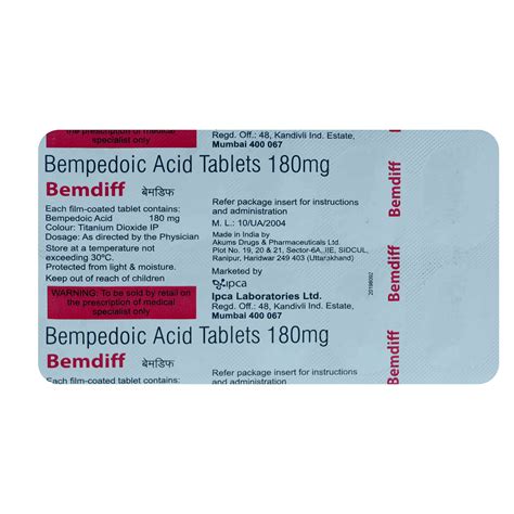 Bemdiff 180 Mg Tablet Uses Side Effects Price Apollo Pharmacy