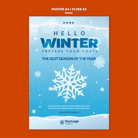 Free Psd Winter Season Poster Template