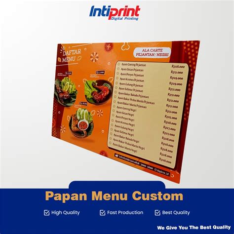 Jual Cetak Daftar Menu Board Papan Menu Menu Resto Shopee Indonesia