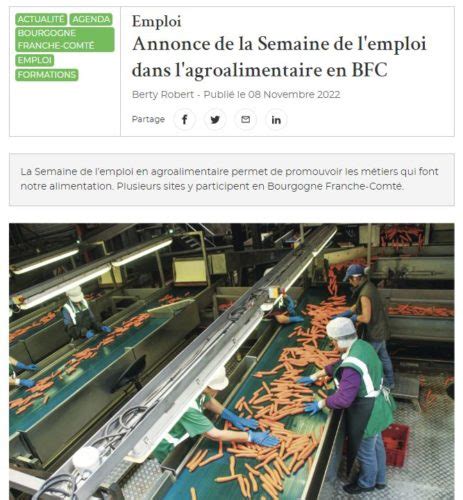 Semaine Nationale De Lemploi Agroalimentaire En Bourgogne Franche