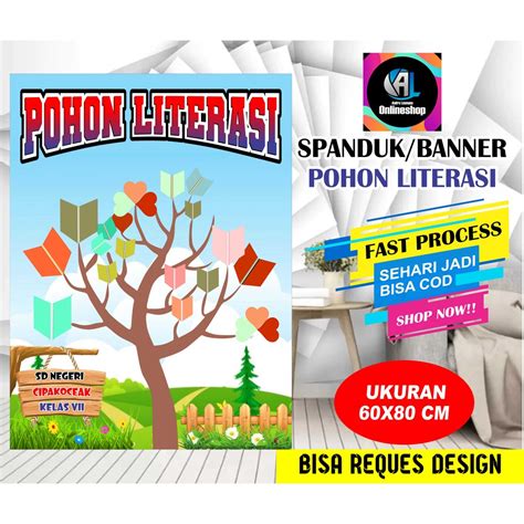 Jual Spanduk Banner Pohon Literasi Shopee Indonesia