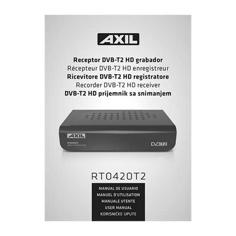 Axil Rt T Dvb T Hd Pvr Set Top Box User Manual