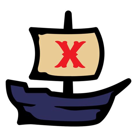 Pirate Ship With The Letter X On It PNG & SVG Design For T-Shirts