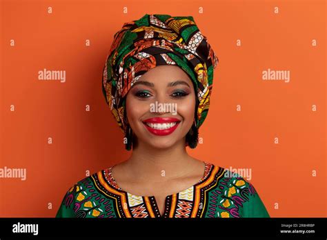Portrait Of Pretty African Lady In Traditional Clothes Stock Photo Alamy