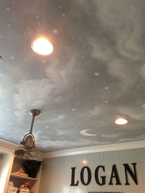 Pale Moon And Stars Fabric Wall Sticker Artofit