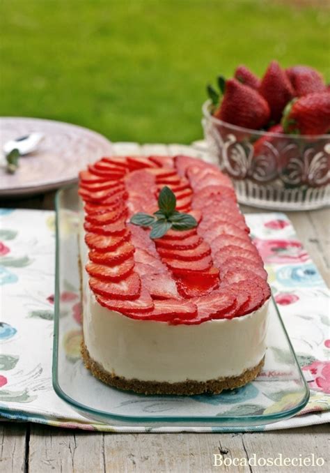 Deliciosa Tarta De Queso Y Fresas ¡sin Horno