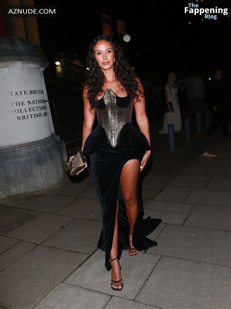 Maya Jama Sexy Shows Off Het Hot Legs At Harris Reed London Fashion Week Show Aznude