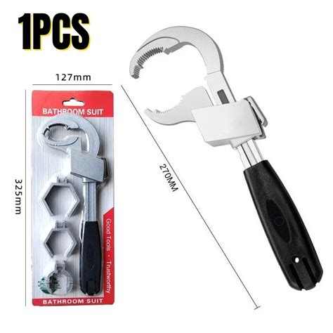 Multifunctional Bathroom Wrench Universal Adjustable Double Ended