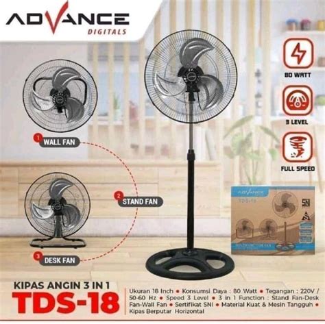 Kipas Angin Advance 3 In 1 Tds 18 In Tornado Besi Lazada Indonesia